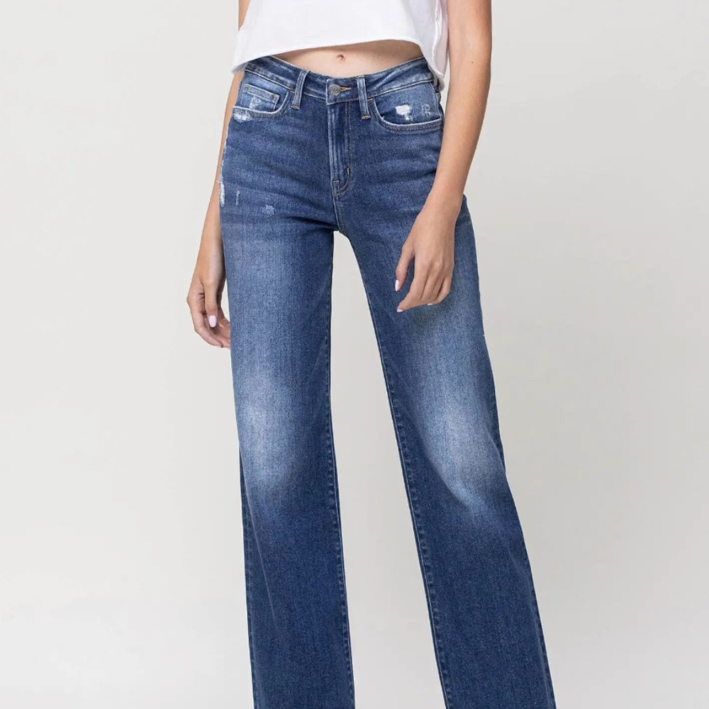 HIGH RISE WIDE LEG JEANS